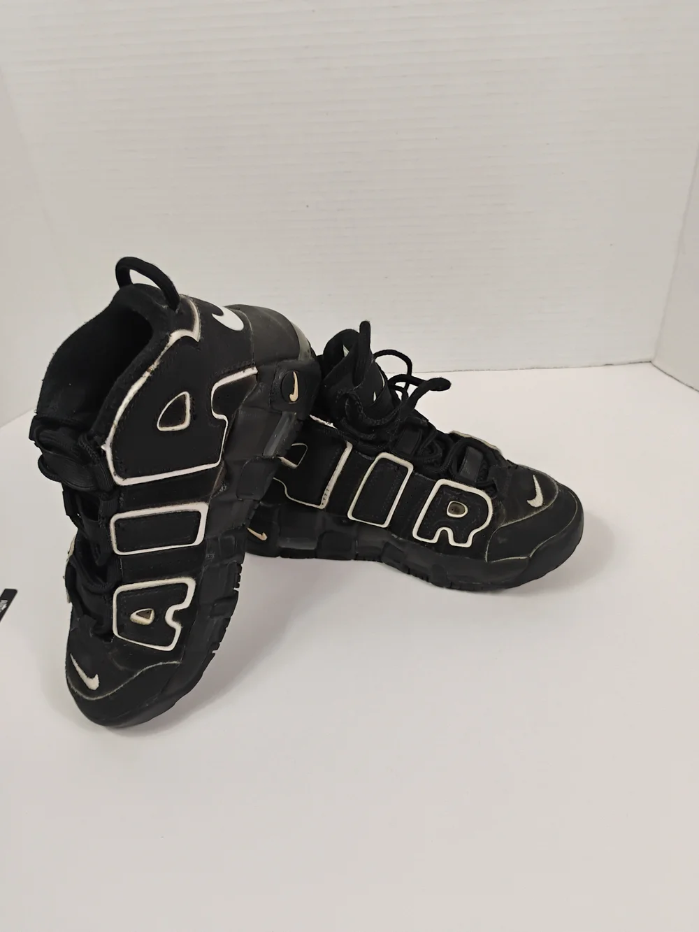Kids Black 'AIR' Sneakers with White Trim